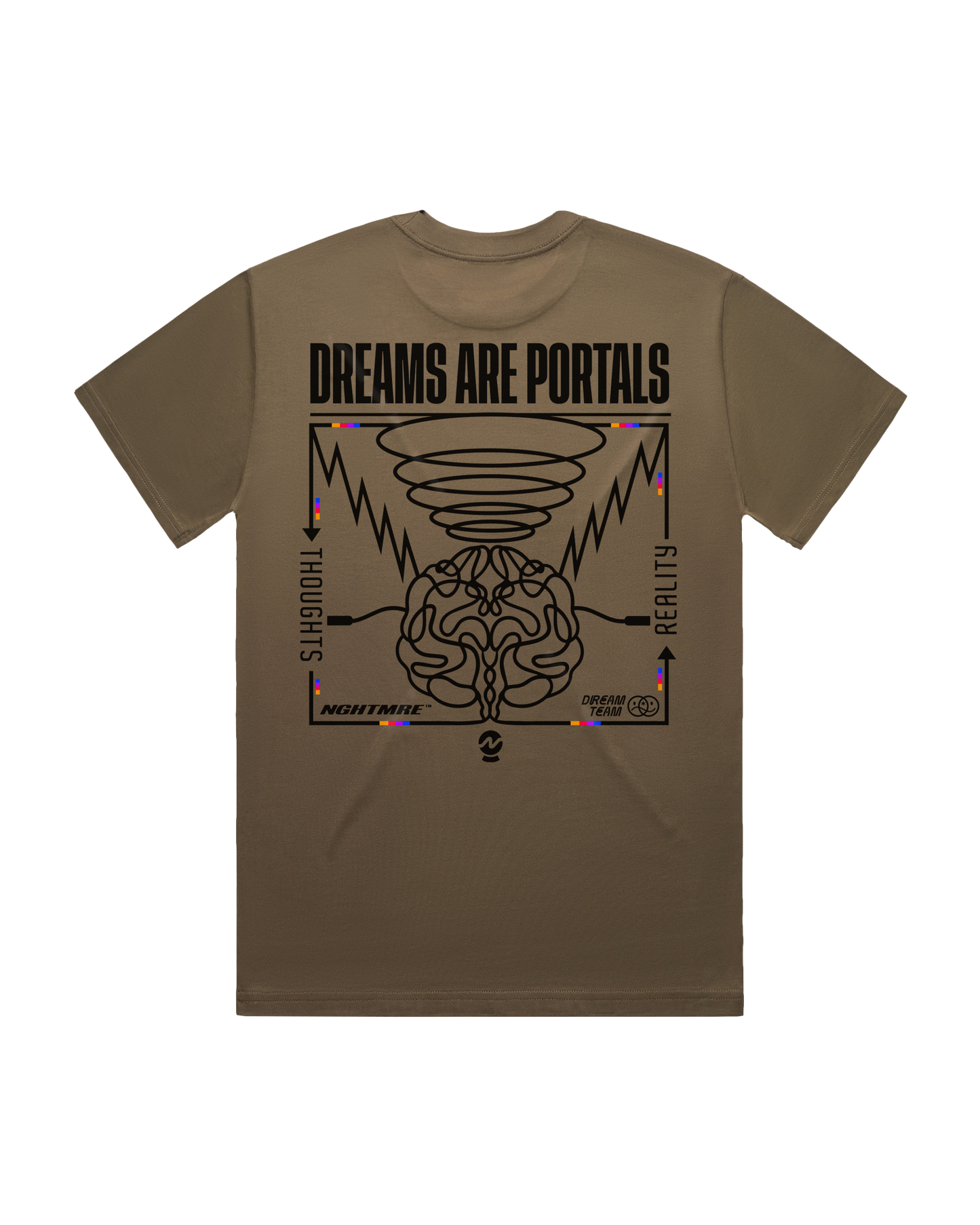 NGHTMRE - Dreams Are Portals - Unisex Tee - Walnut
