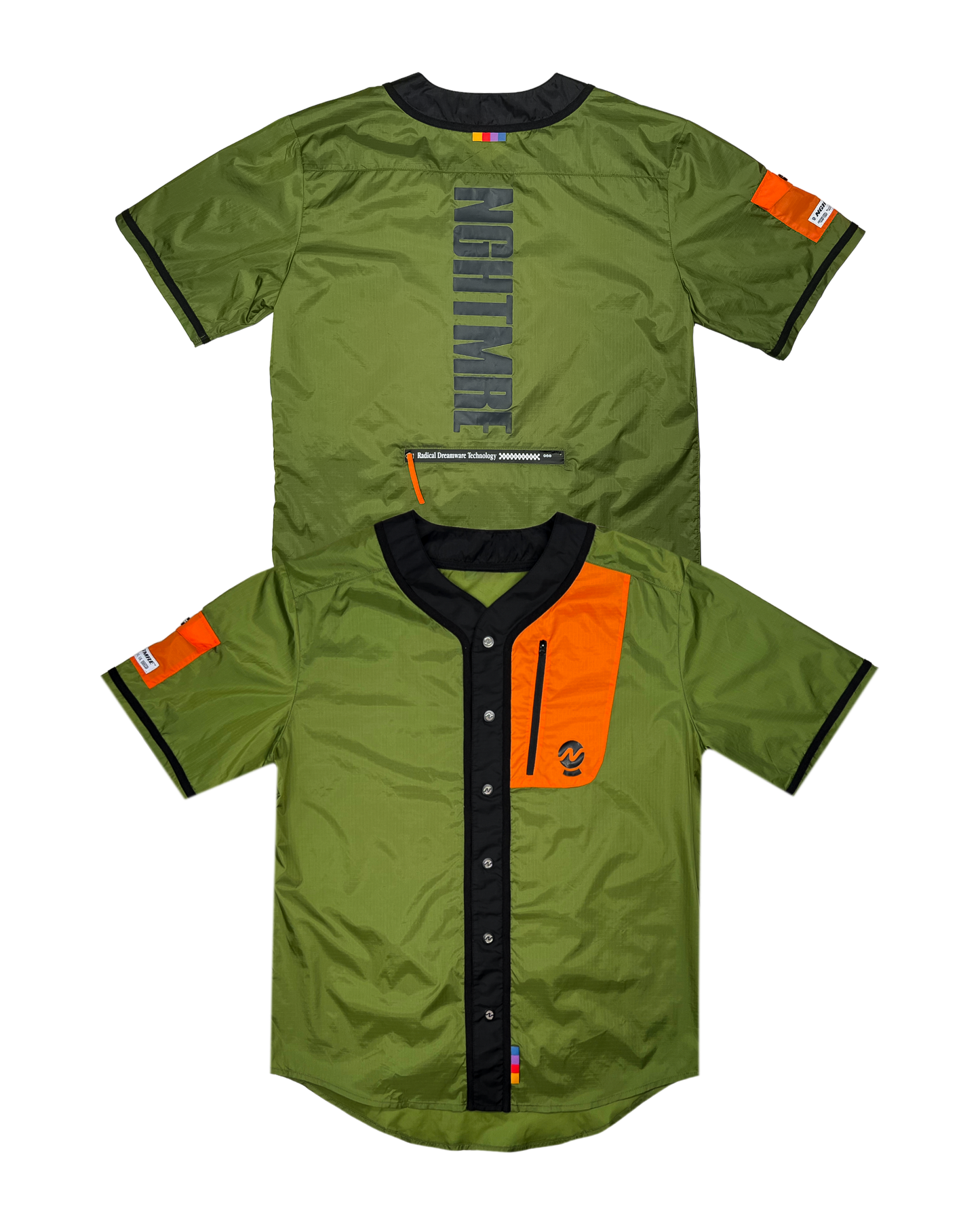 NGHTMRE - Apex Ripstop Nylon Jersey - Green / Orange