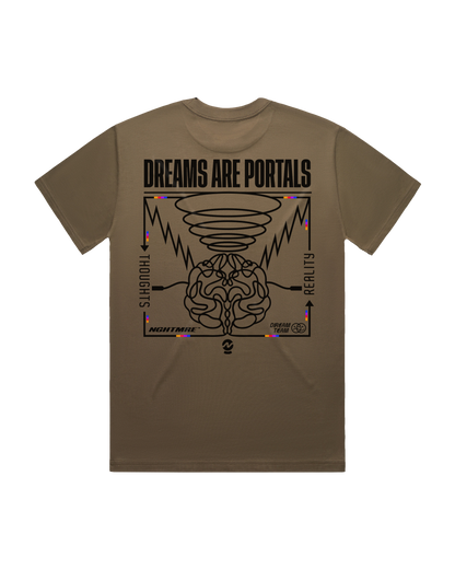 NGHTMRE - Dreams Are Portals - Unisex Tee - Walnut